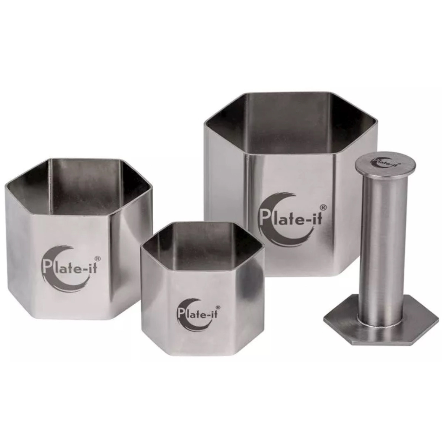 4tlg. Garnierringeset Hexagon