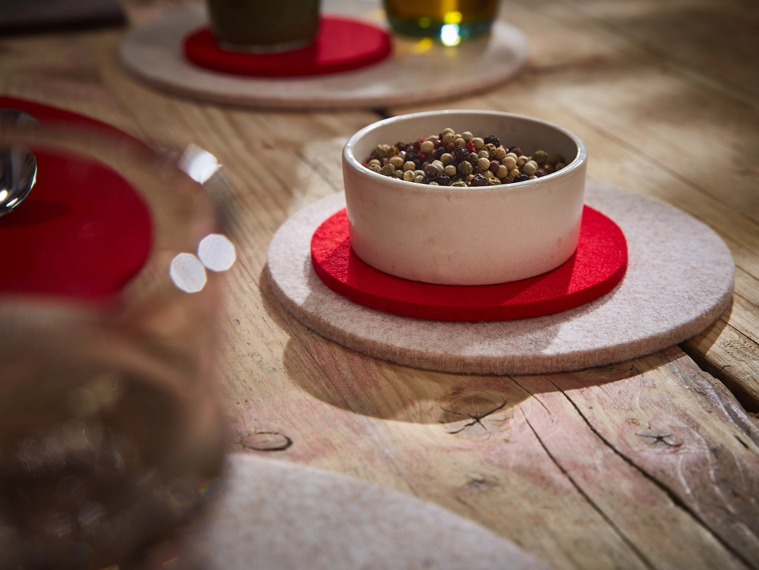 Feutre de laine dessous de verre
