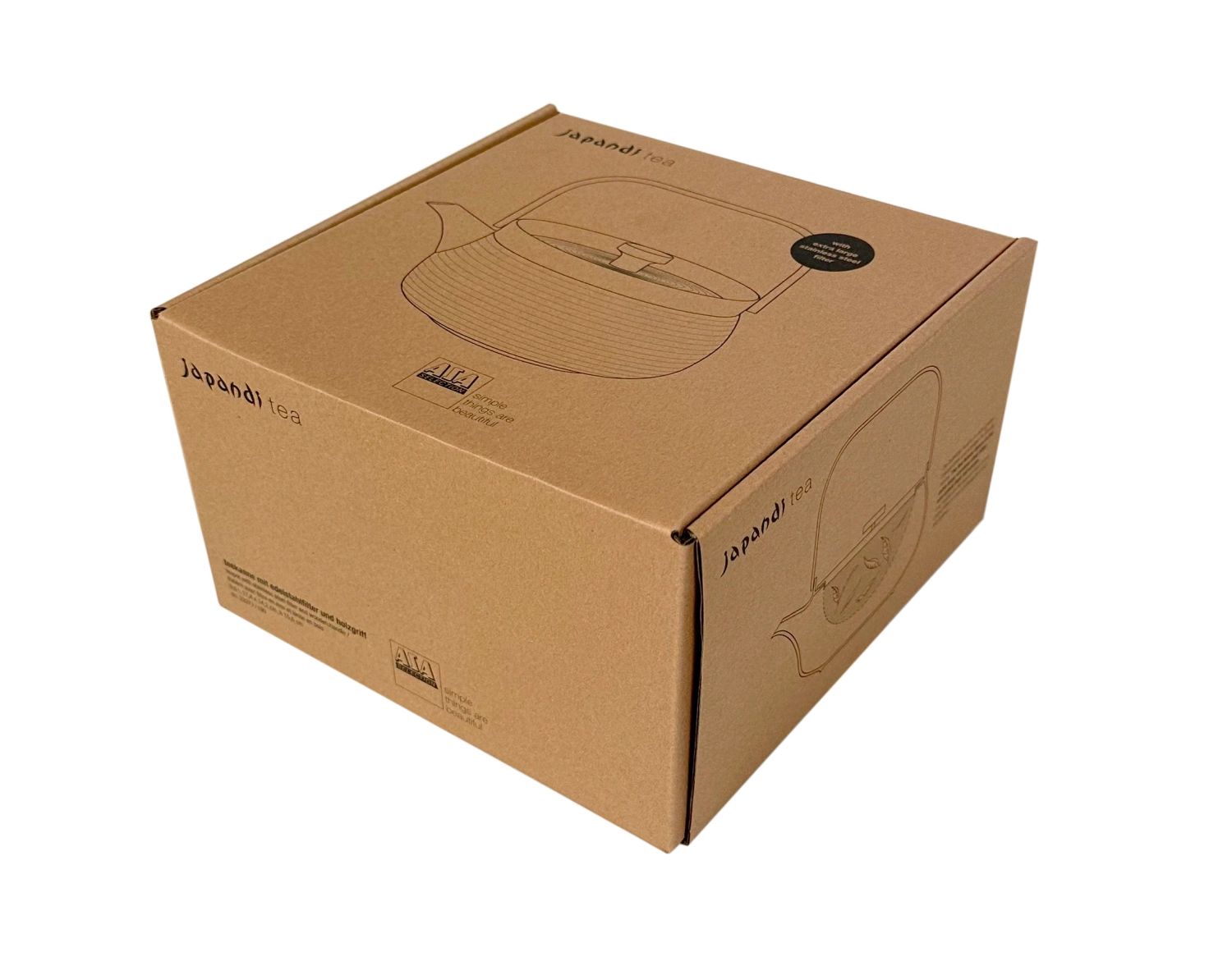 Japandi Teekanne mit Holzgriff