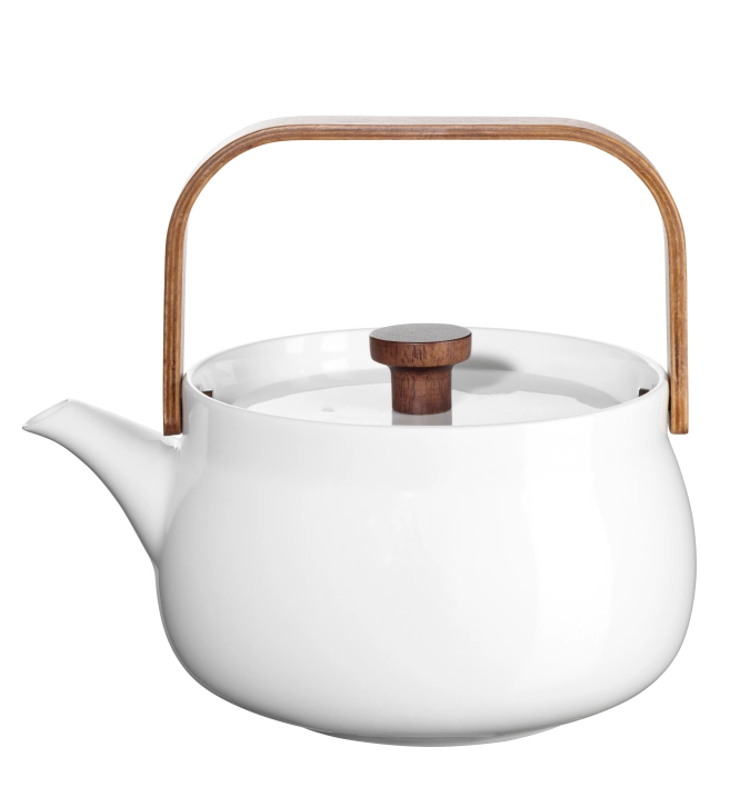 Japandi Teekanne mit Holzgriff