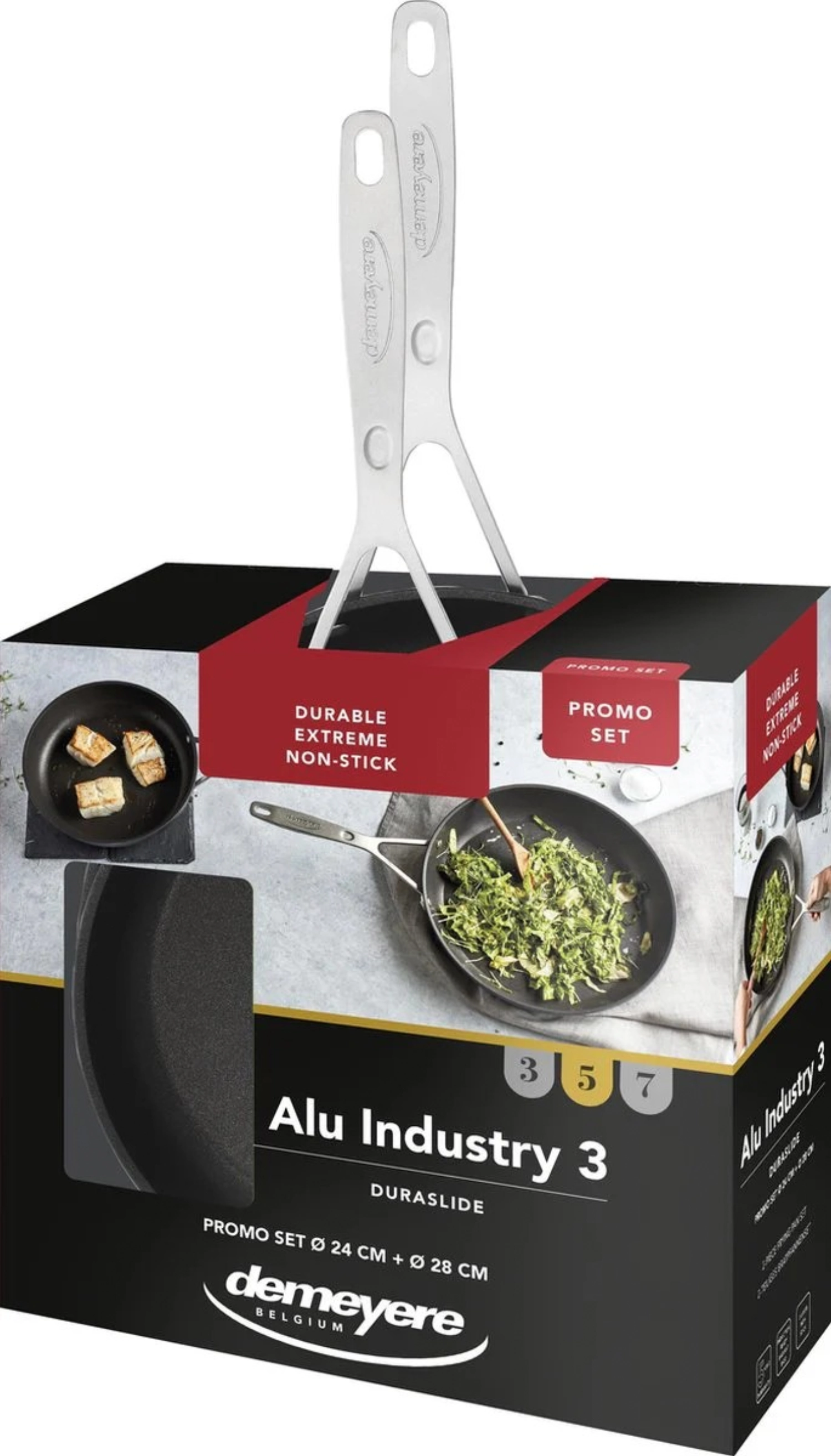 Set de 2 Alu industry 3 duraslide poêle à frire