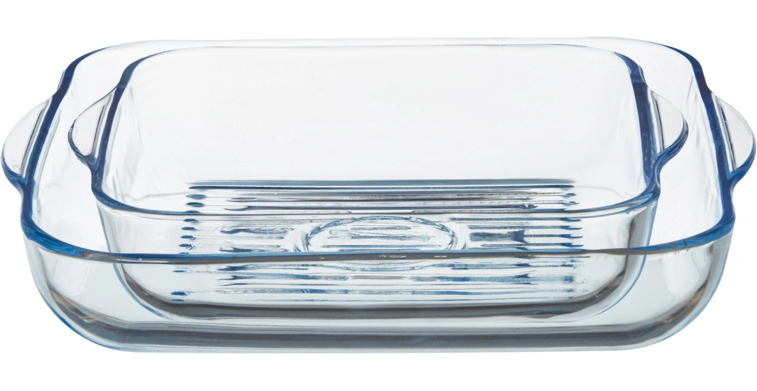 2er Set Auflaufform mit Grillprägung