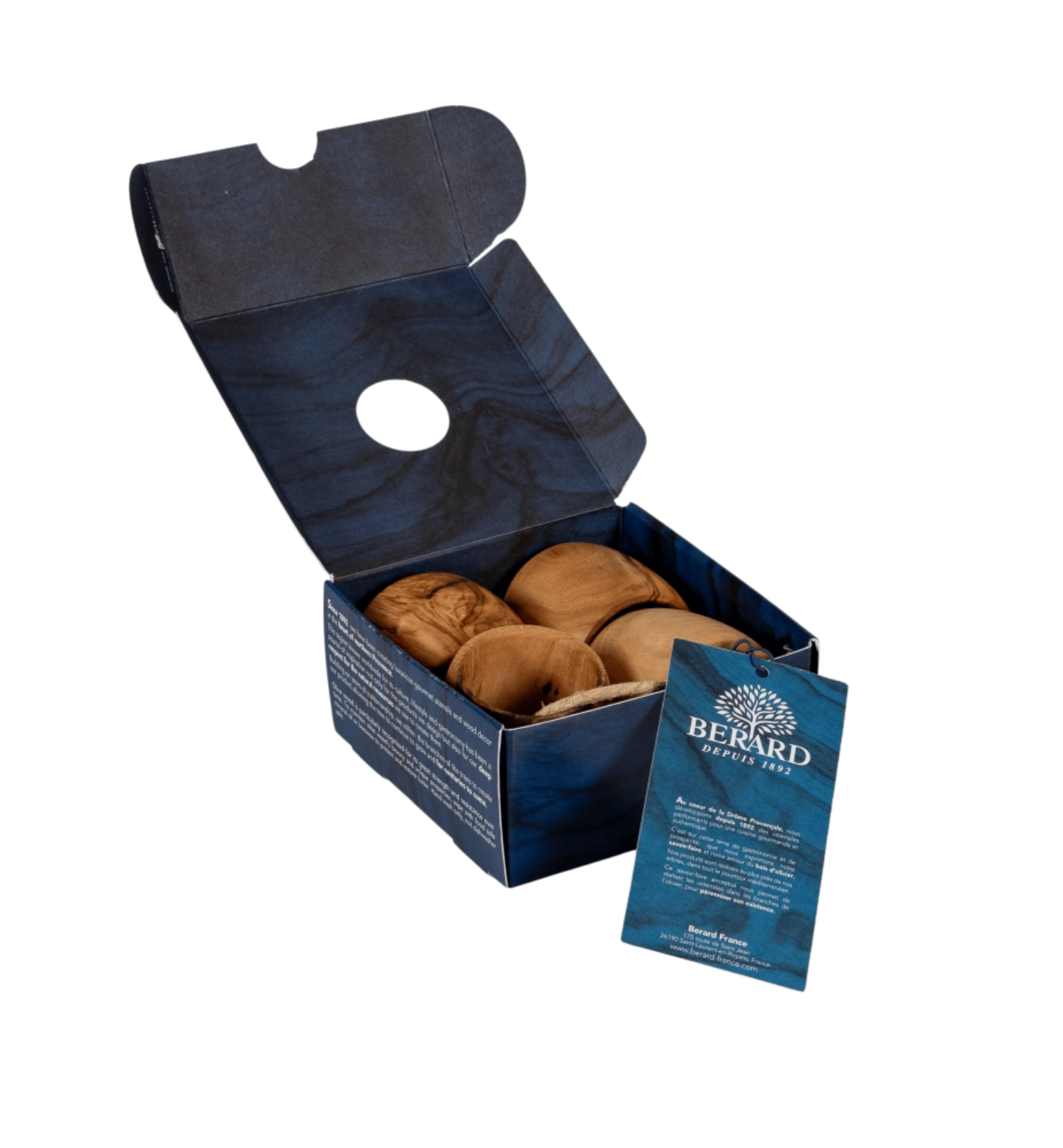 4 tlg. Serviettenringen Olivenholz