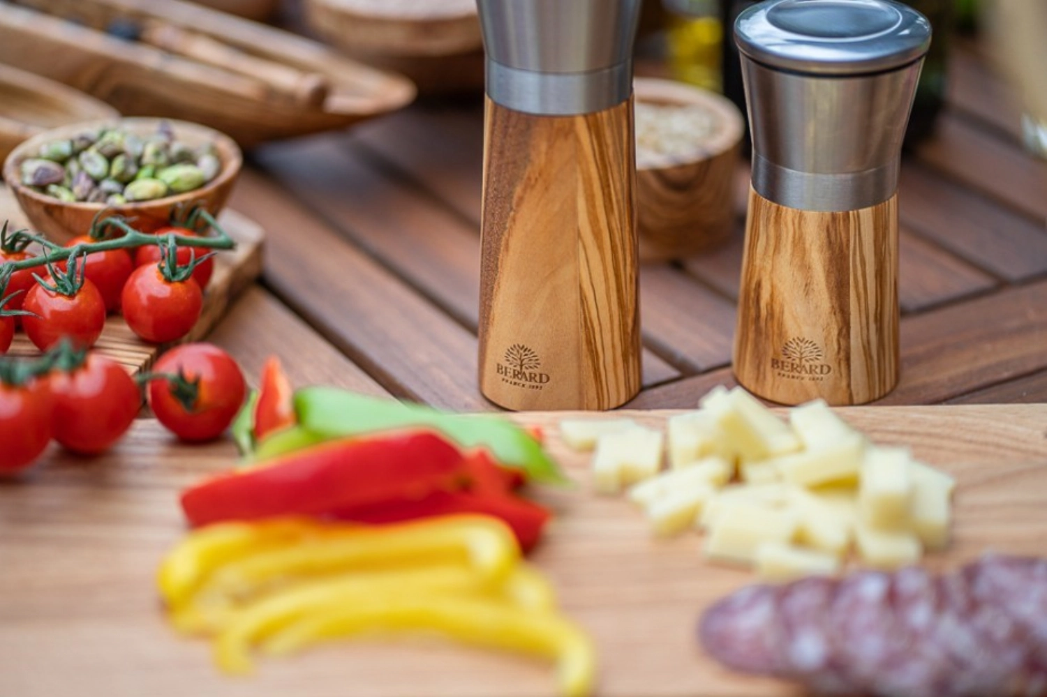 Salz- & Pfeffermühle gross Olivenholz