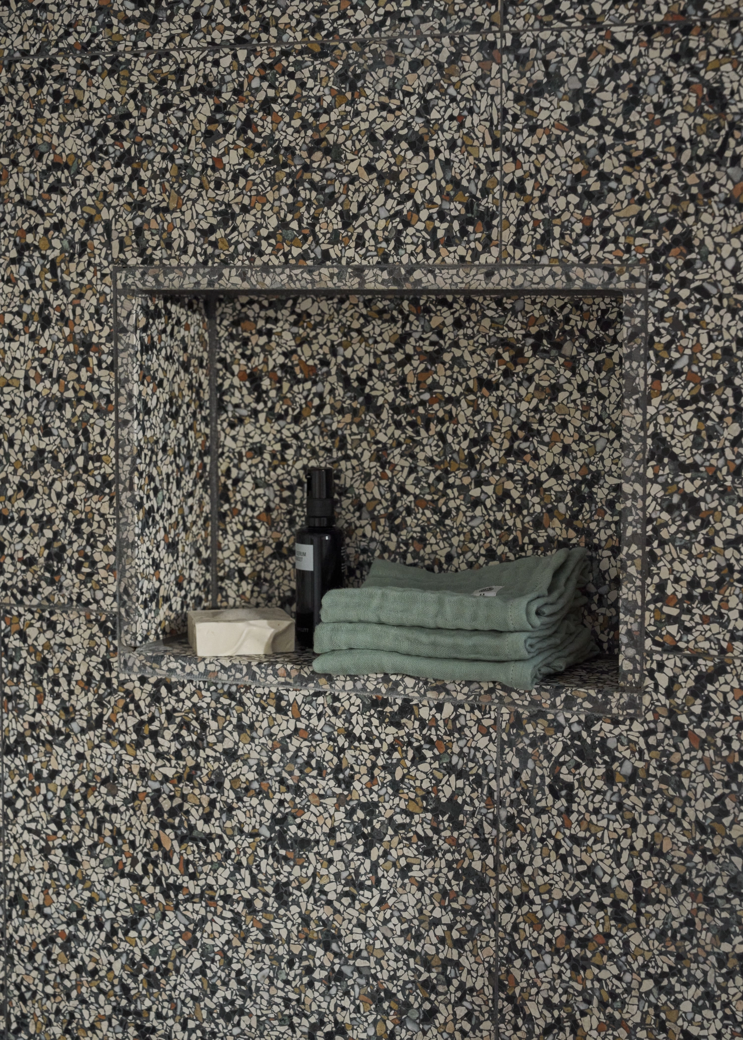 Fine set de 3 gants de toilette