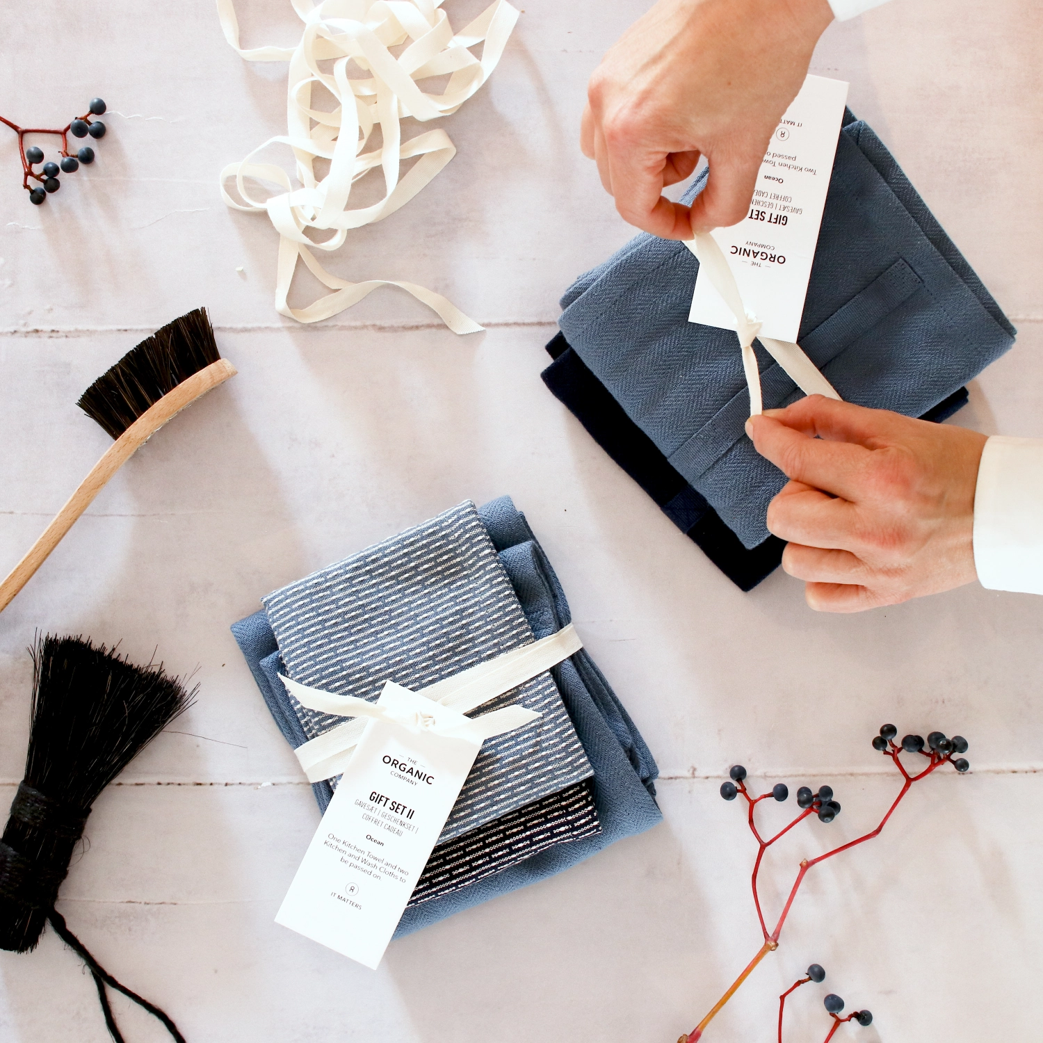 Set de 3 torchons et chiffon mouillé