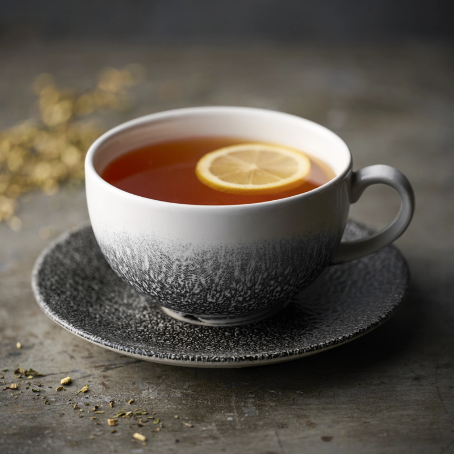 S.P. Raku Quartz Black Cappuccino Tasse