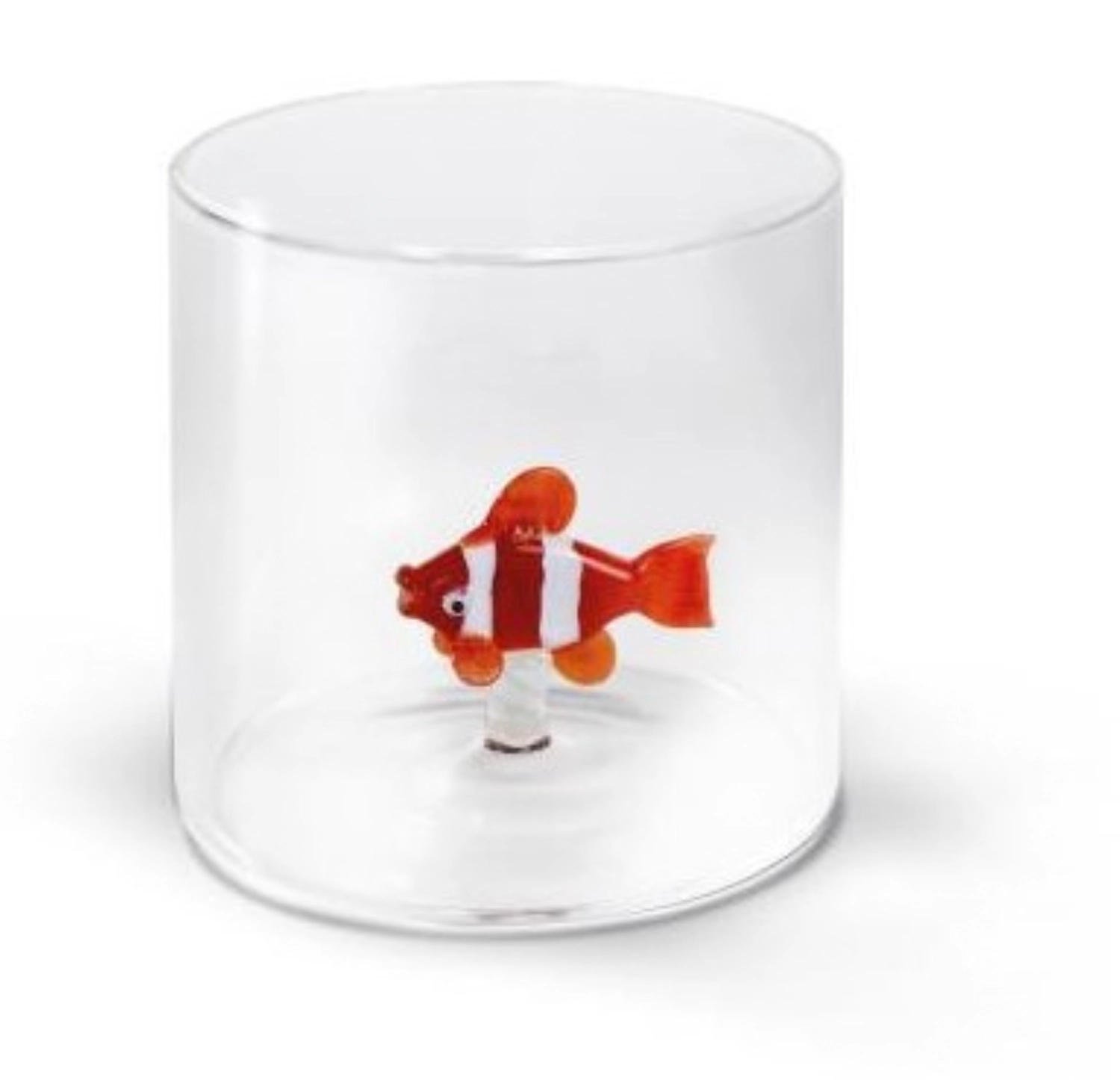 Borosilikat Trinkglas Clownfisch