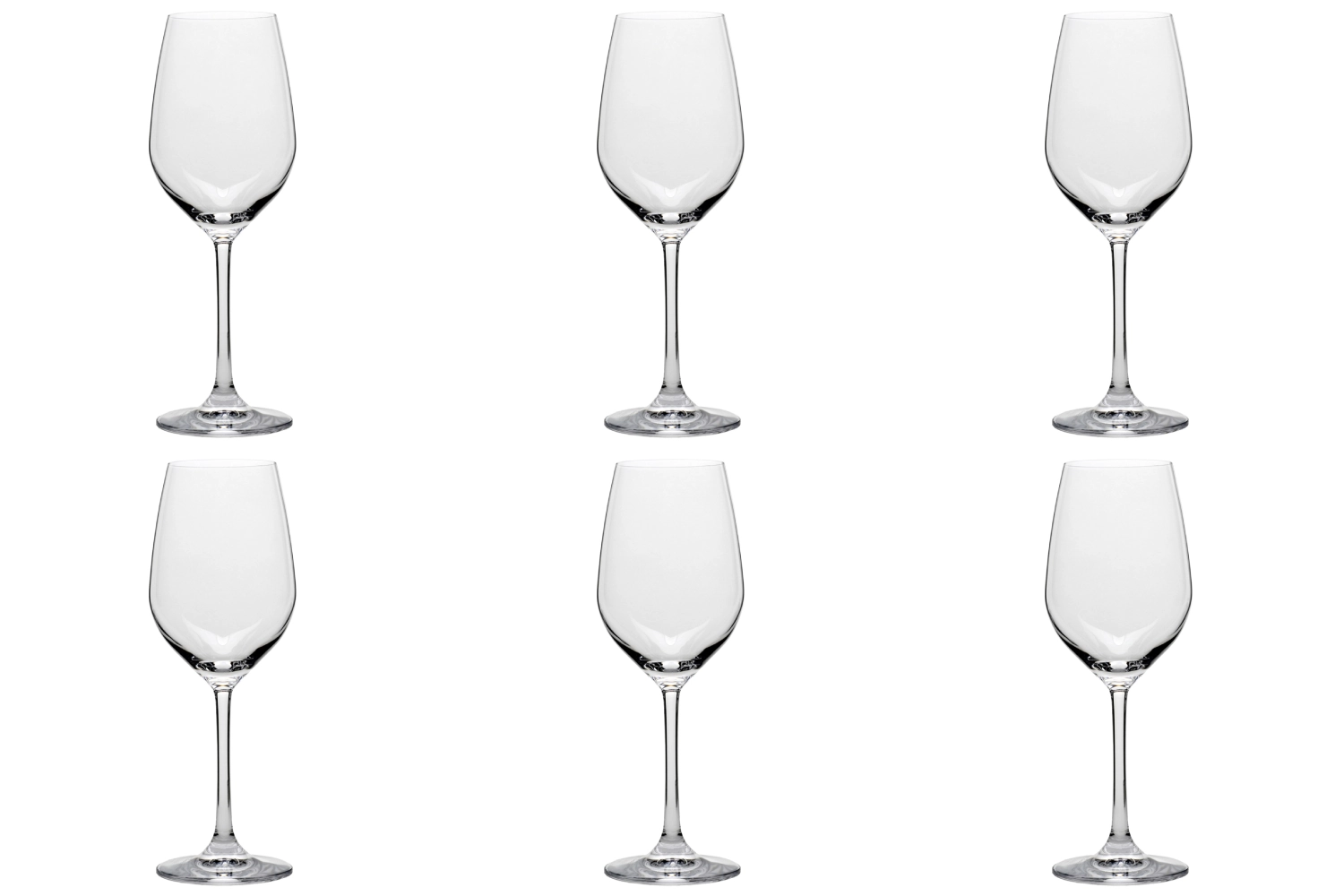 Lot de 6 verres à vin blanc Grand Cuvée 365ml 1dl calibrés