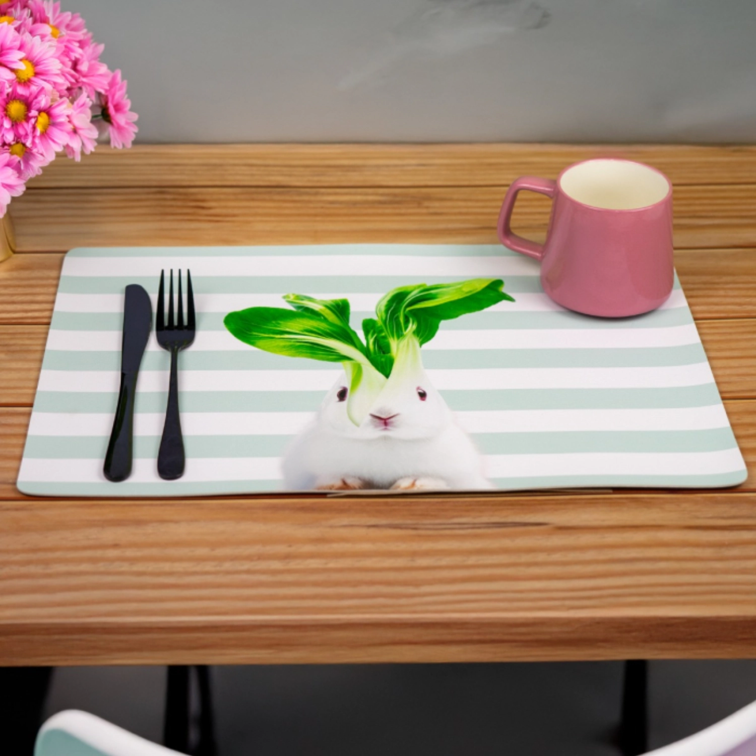 Set de table imprimé recto-verso Lapin