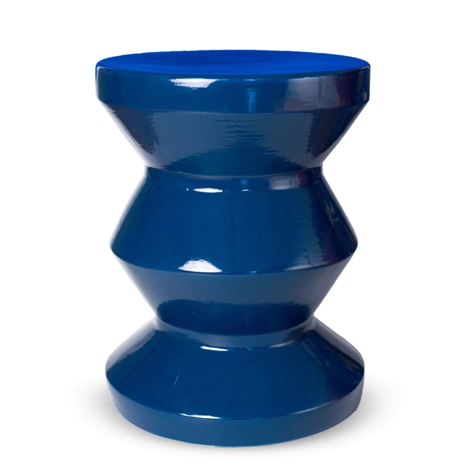 Tabouret bleu en céramique