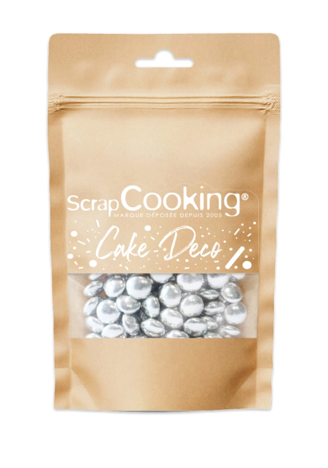 Décors sucrés dragées choco argent