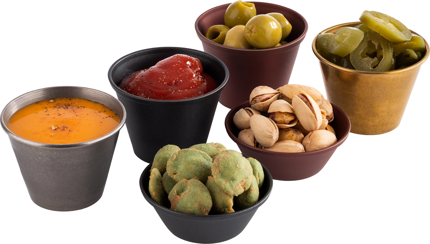 Lot de 6 petits bols à sauce