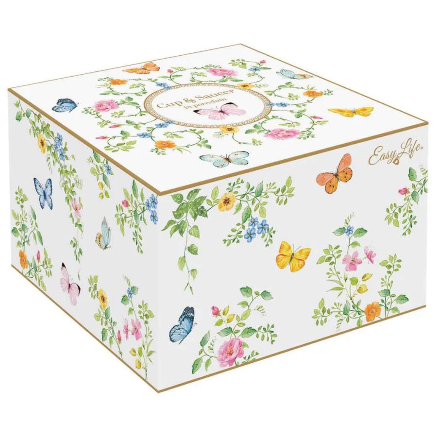 Dancing Butterflies Tasse mit Untertasse