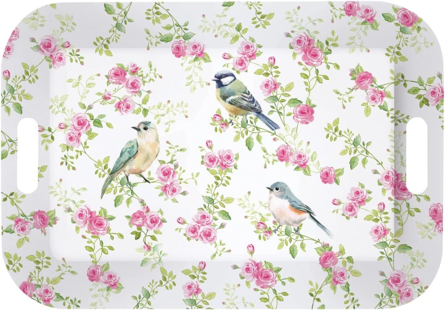 En plain air Tablett mit Griffen