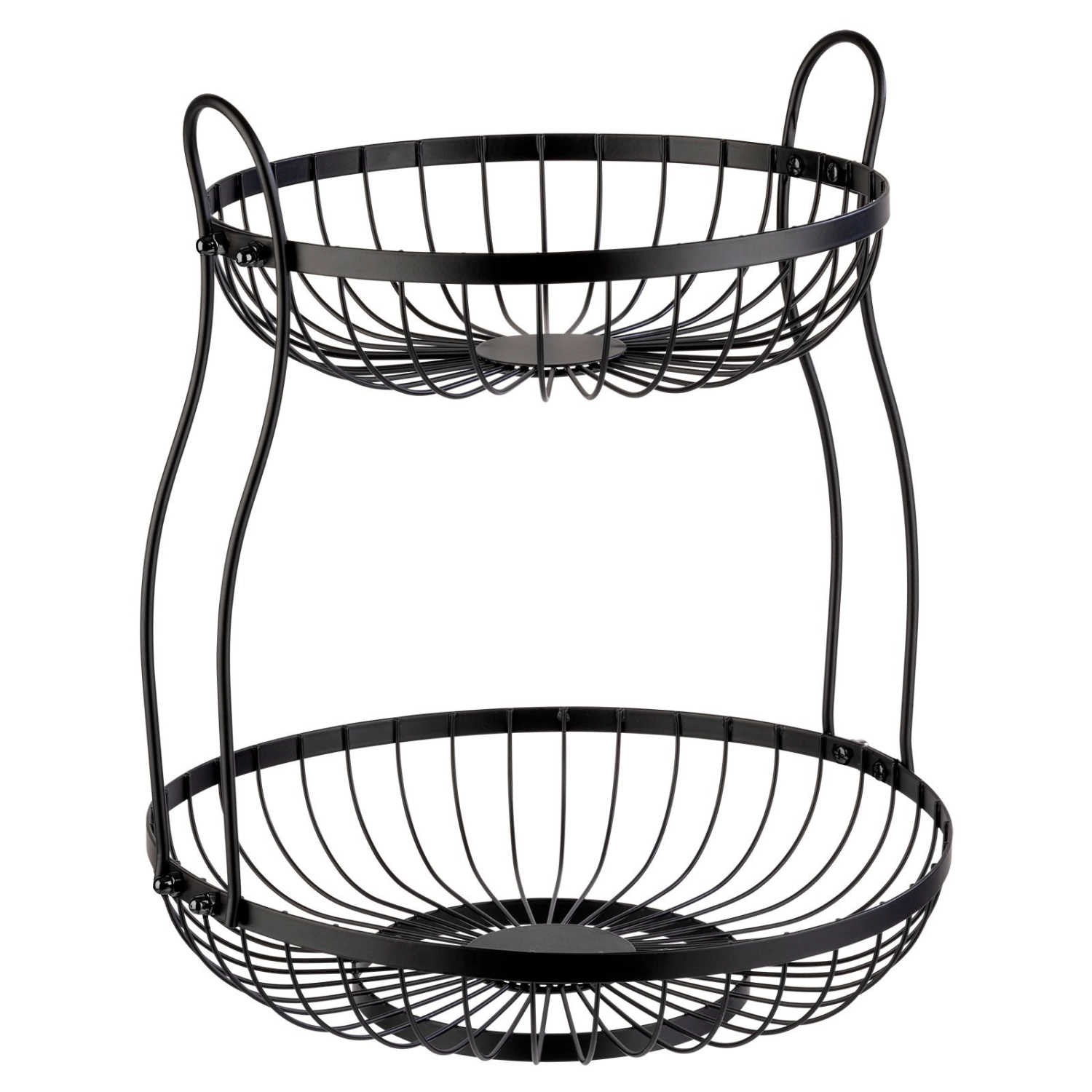 Doppio 2-stufige Drahtkorb-Etagere