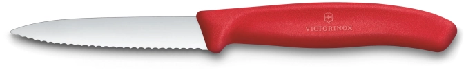 Swiss Classic, Couteau à légumes, 8cm, ondes, rouge