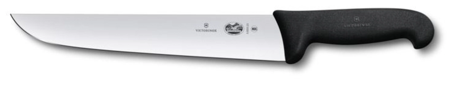Fibrox, Schlacht- und Bankmesser, 23cm, gerade, schwarz