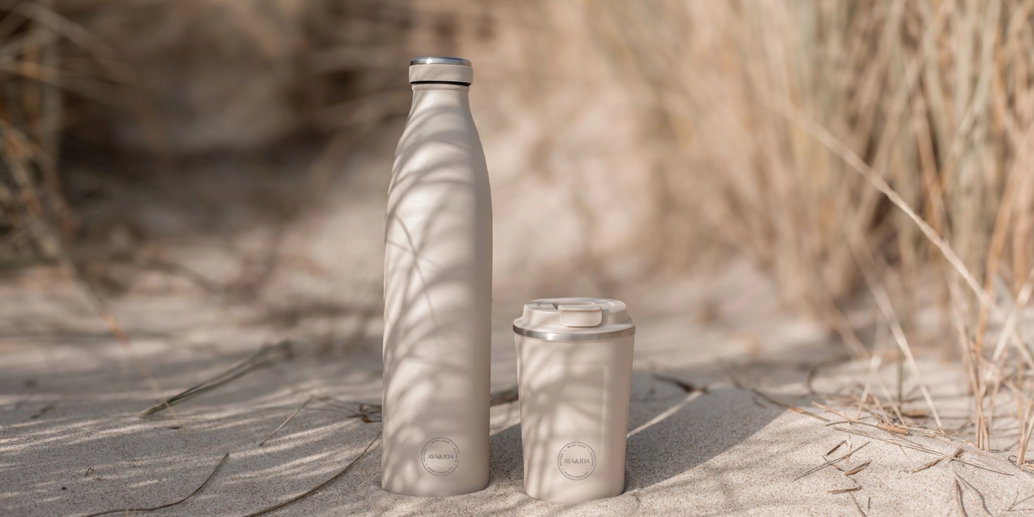 Trinkflasche 1000ml Cream Beige