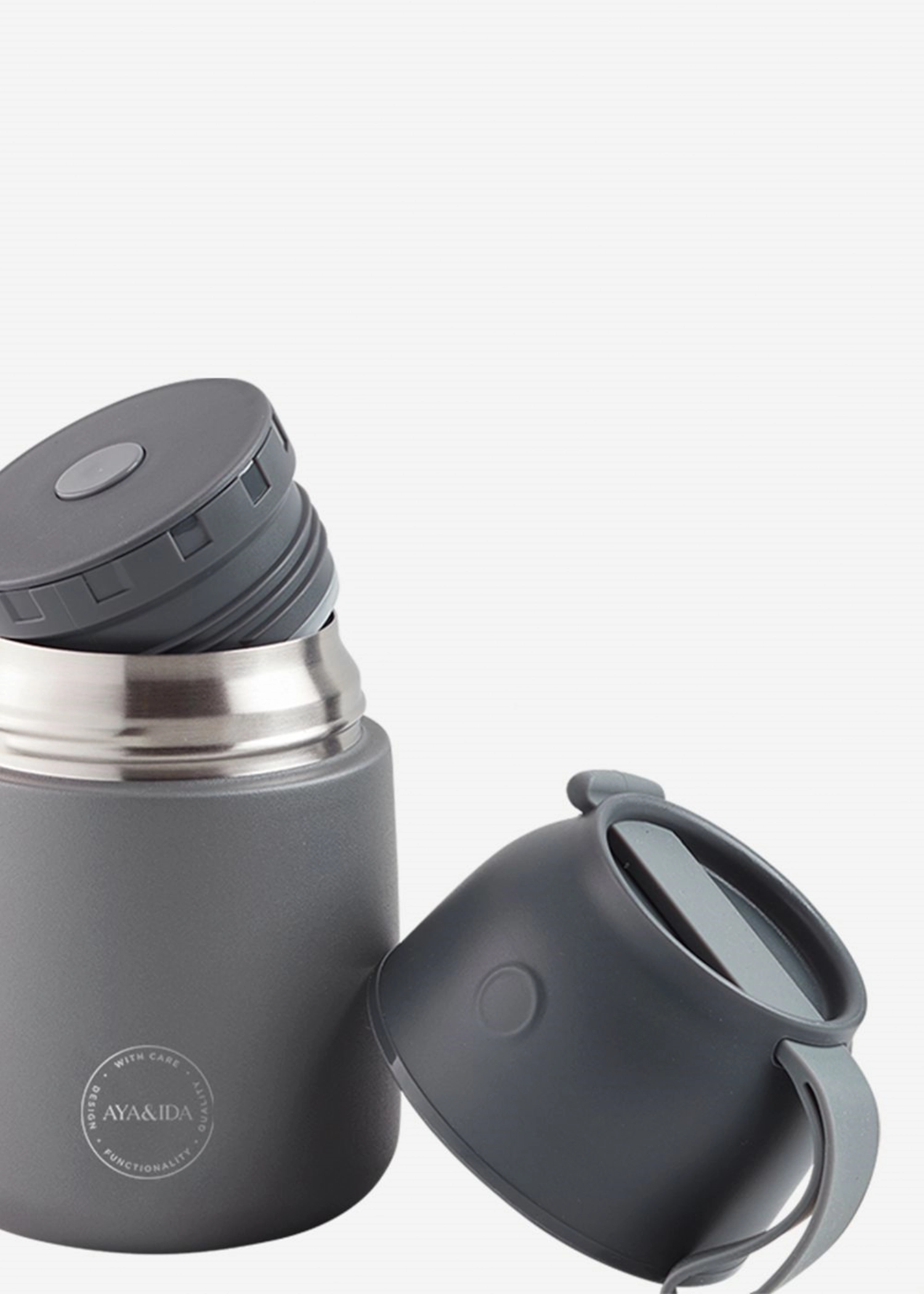 Food'ie Lunch Box 500ml Dark Grey