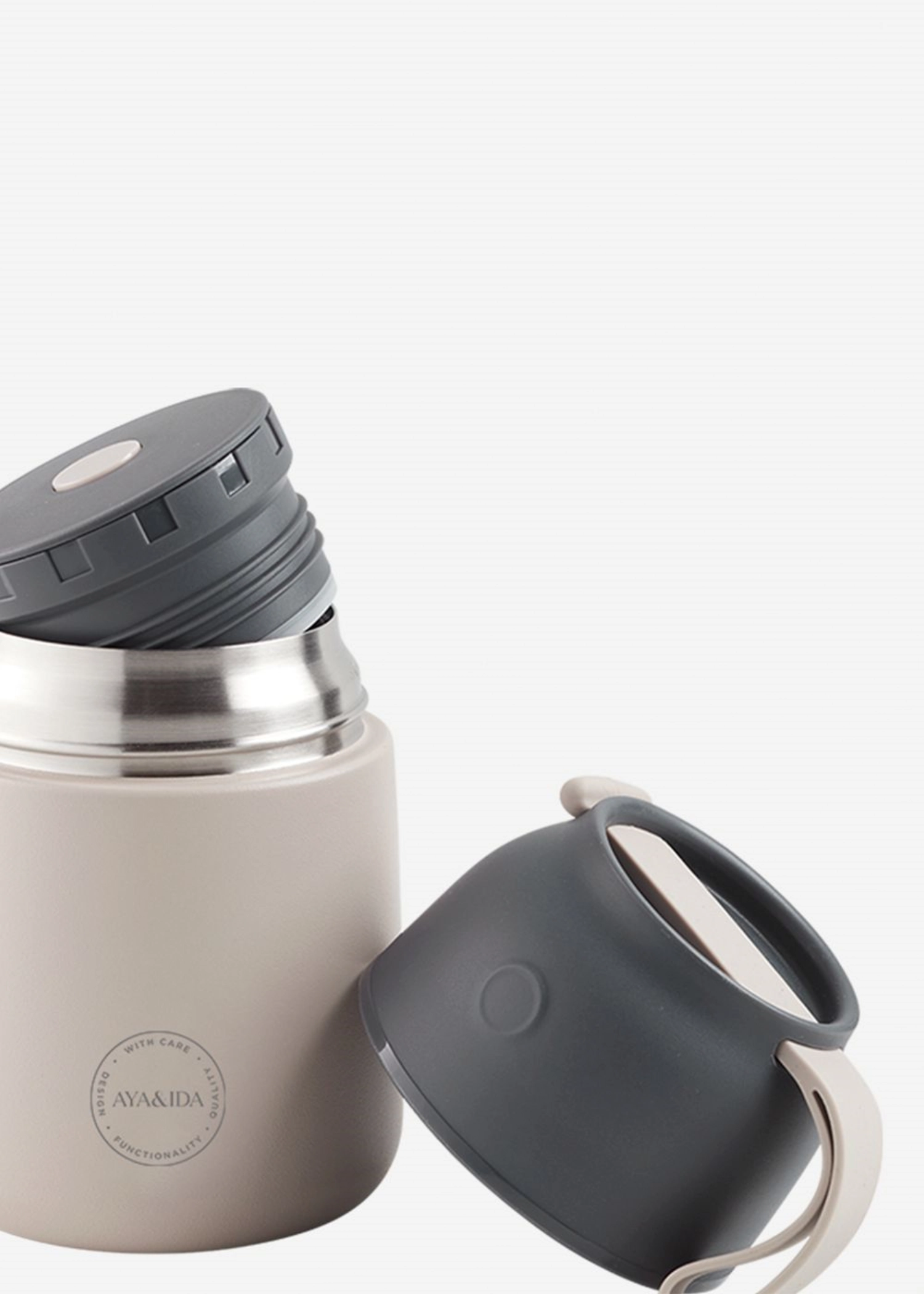 Food'ie Lunch Box 500ml Cream Beige