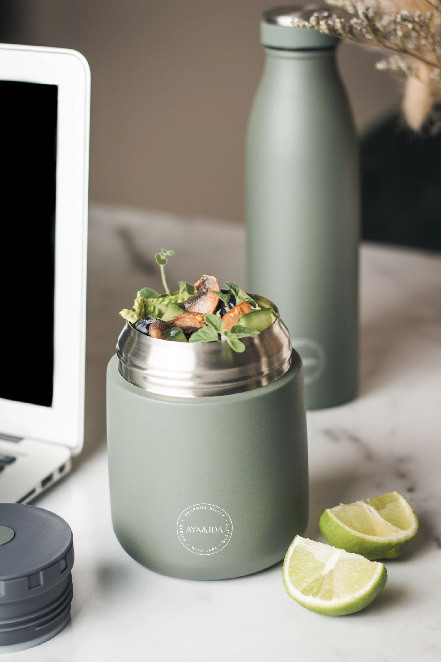 Food'ie Lunch Box 500ml Tropical Green