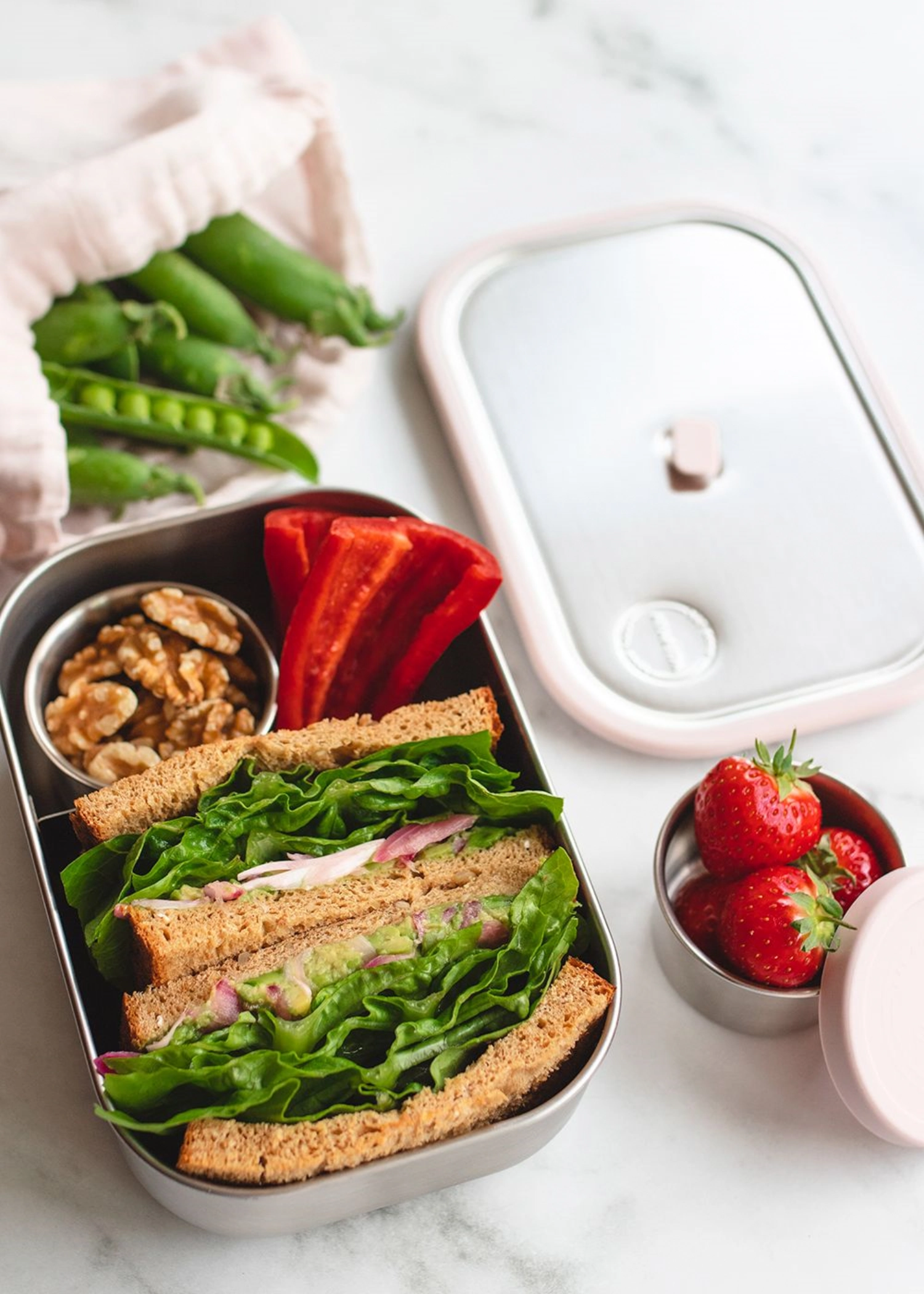 Lunch Box 1000ml Soft Rose