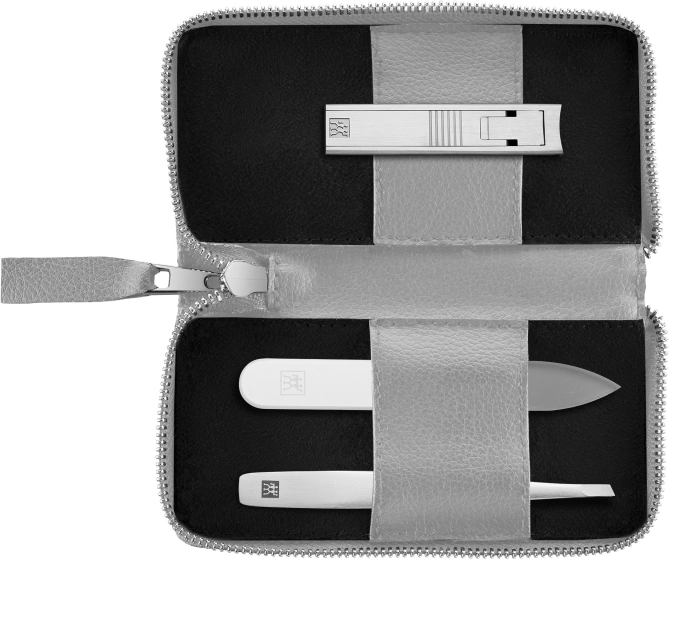 3tlg. Nagelpflege-Etui mit Feile und Knipser