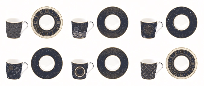 Set de 6 Midnight tasses à espresso