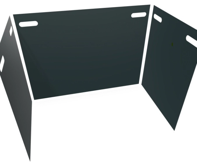 Verkleidung 3-seitig farbig SW 9x6 Merlotrot