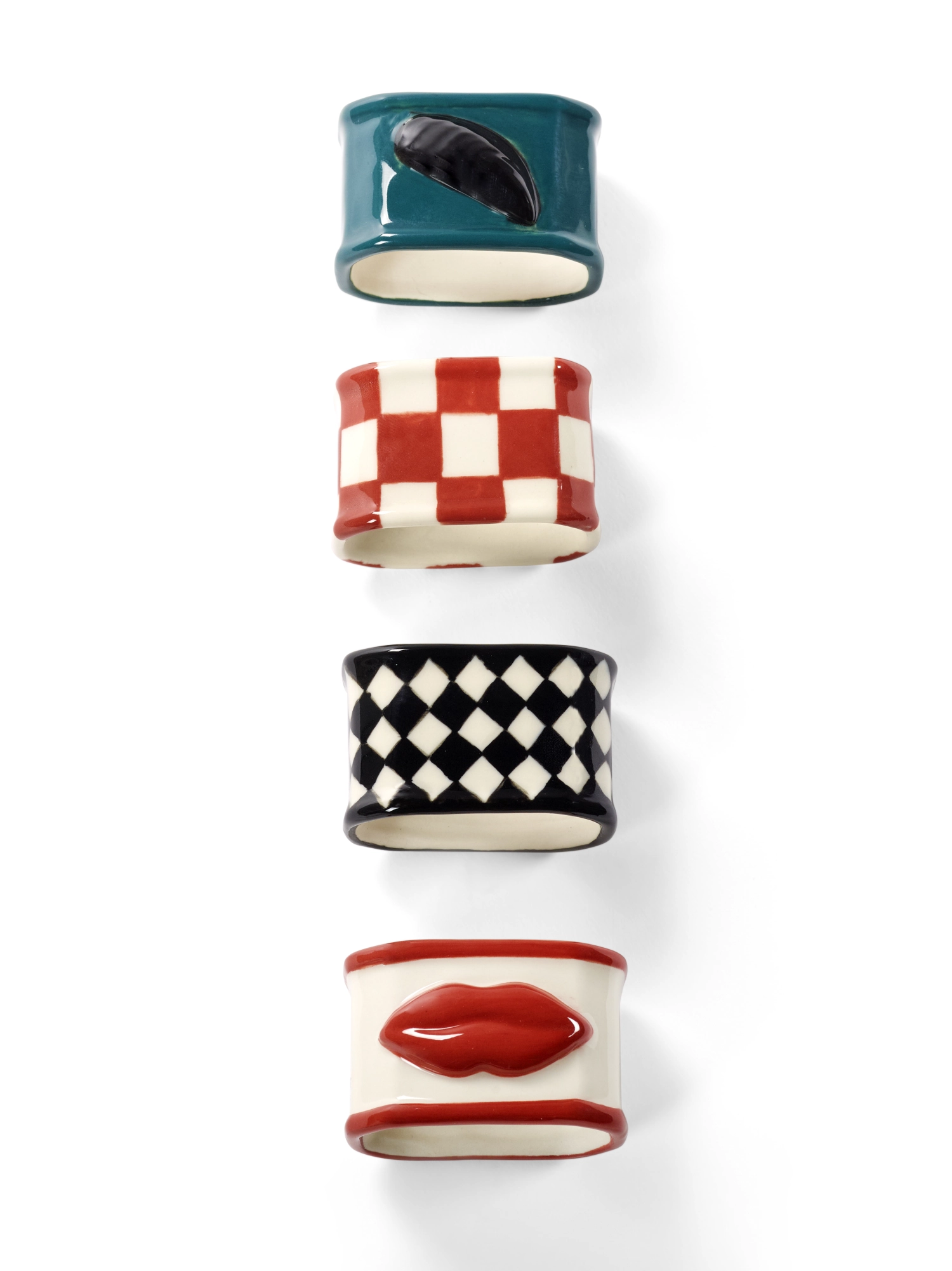 Les Objets Mouleversants Serviettenring 4 assortiert