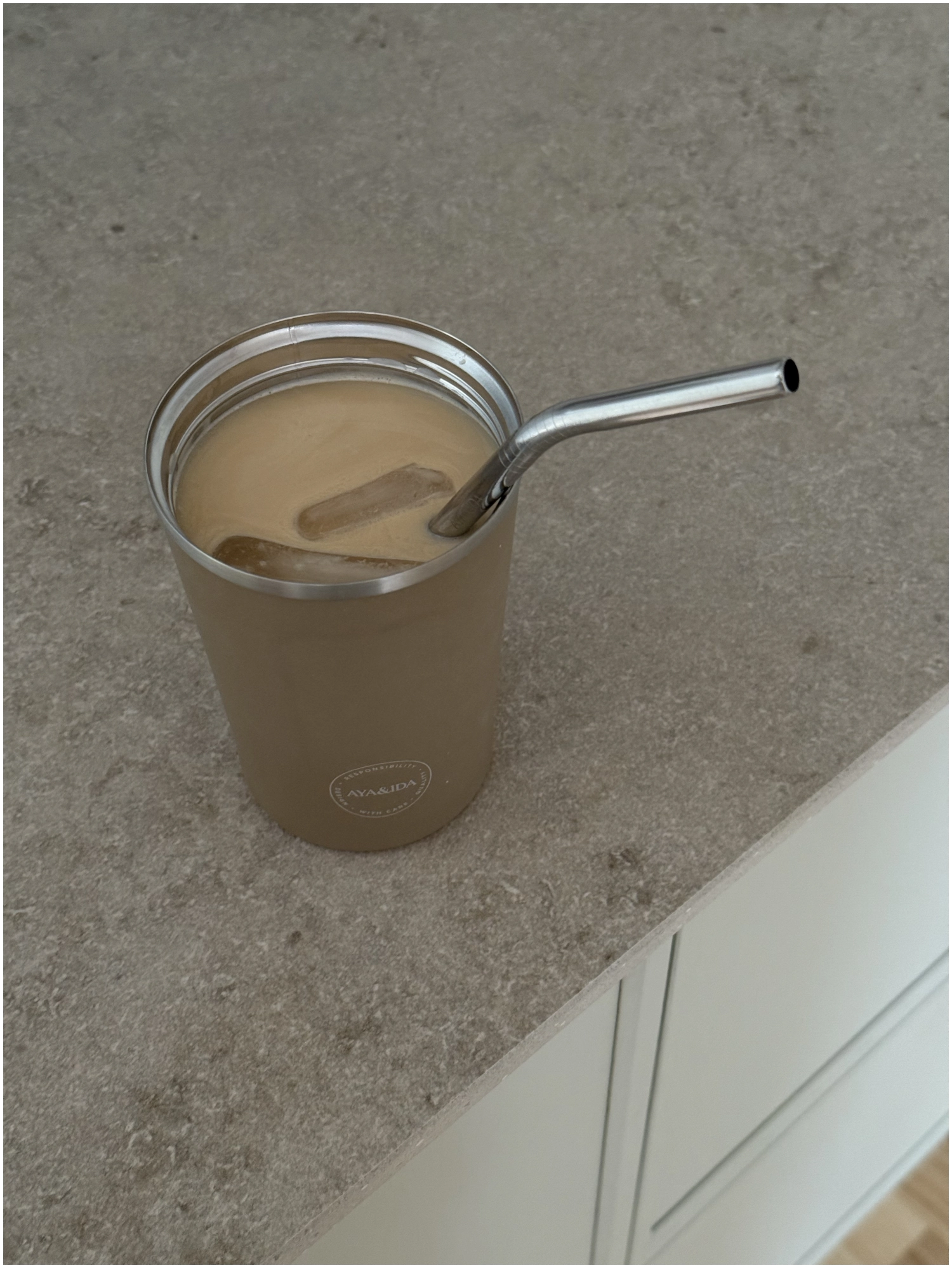 4er Set Strohhalm mit Bürste,  gebogen, Edelstahl