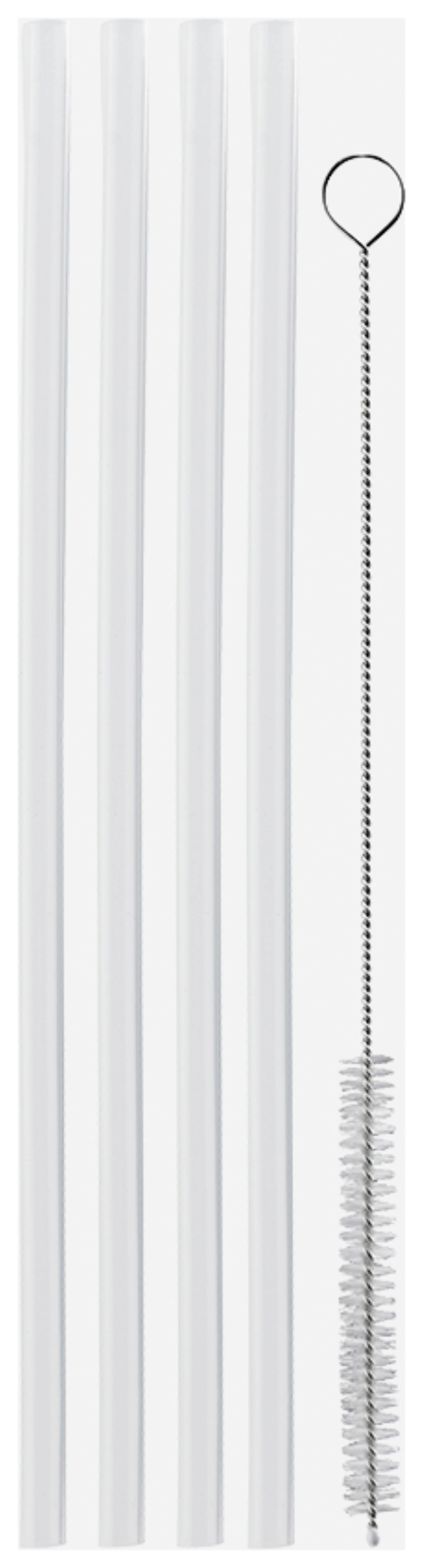 Lot de 4 pailles pour mug isotherme avec brosse