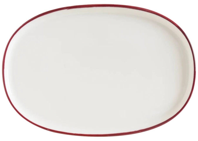 Linea Burgundy Hygge Assiette ovale