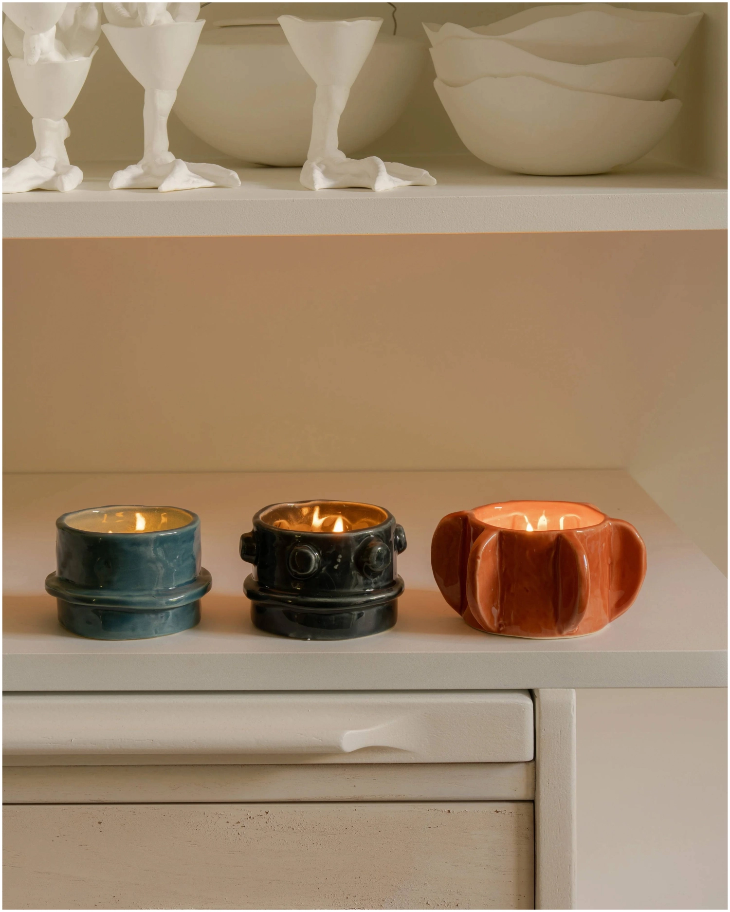 Lot de 3 photophores Marie Michielssen