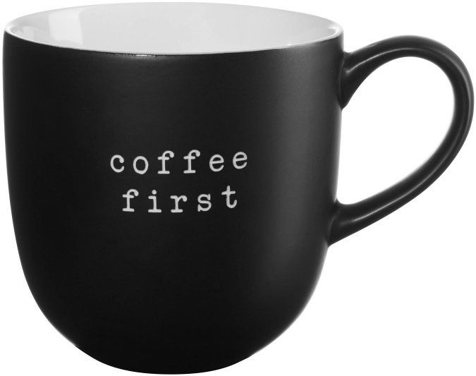 Hey! Henkelbecher, coffee first 0.35l