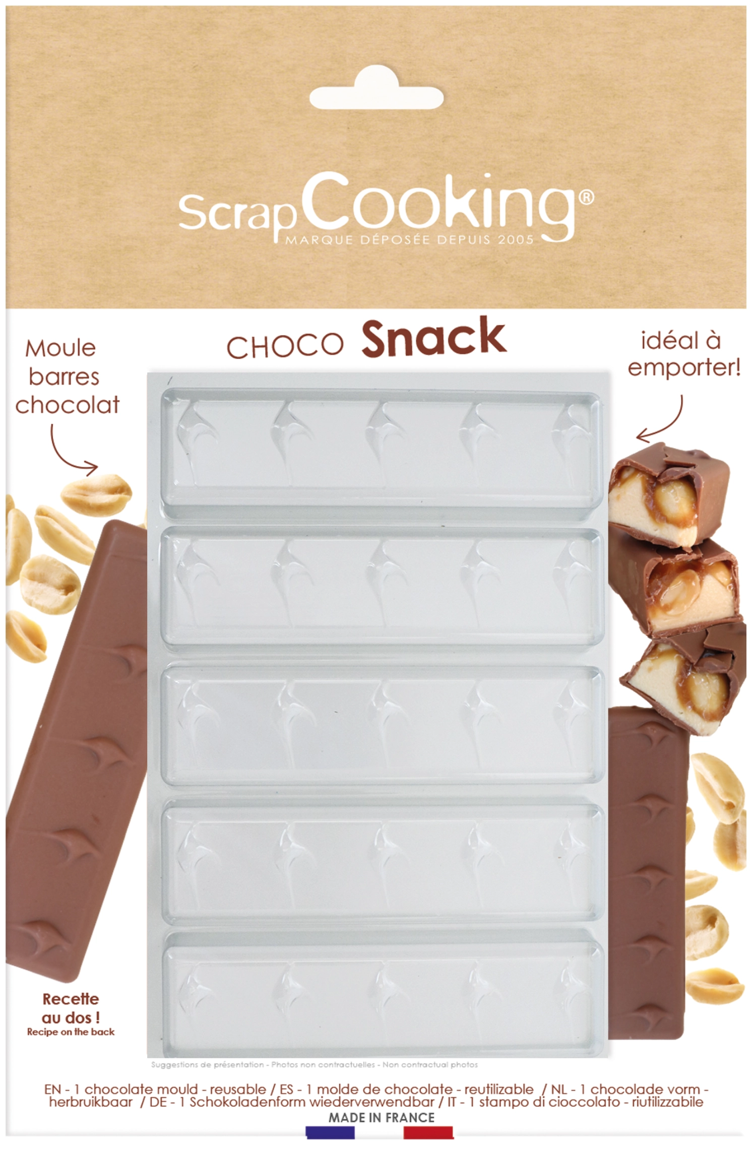 Giessform halbart für Schokolade Schoko Snack