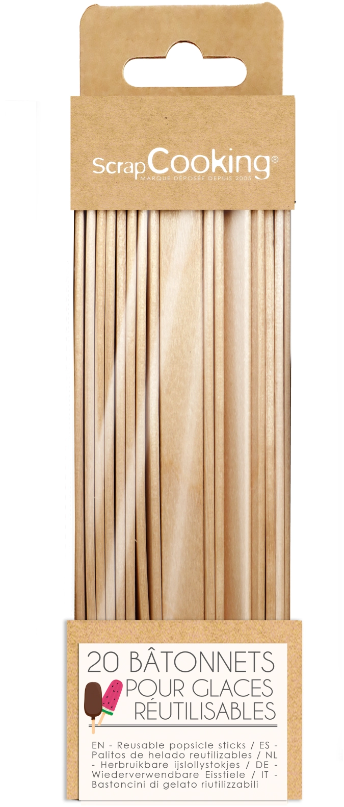 20er Set Glace Stiele