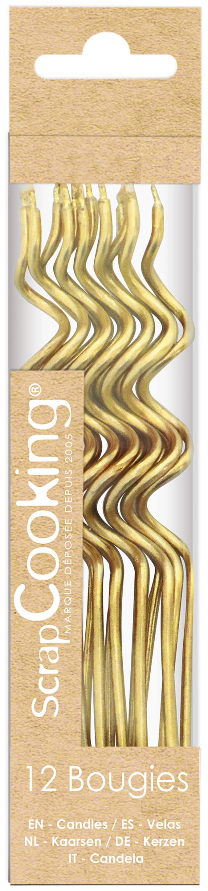 12er Set Kerzen spiralförmig