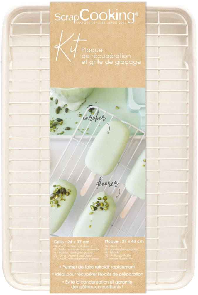 Backblech mit Gitter Glasurblech