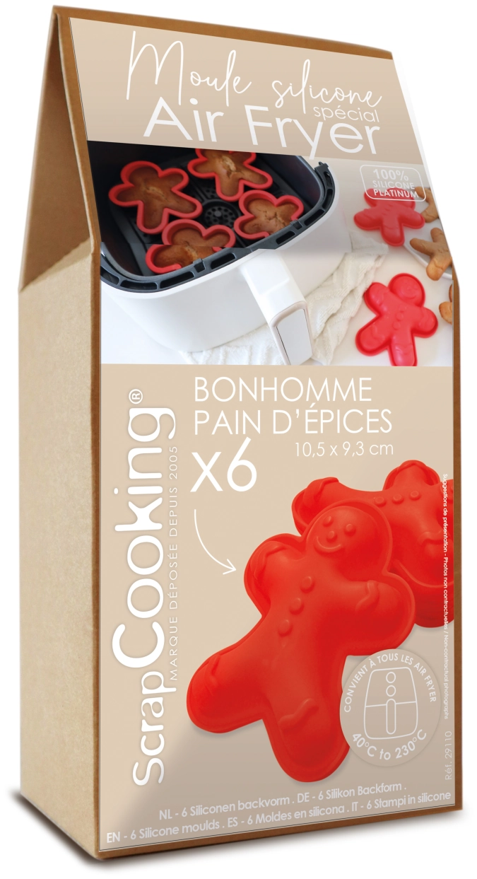 6er Set Backform für Heissluftfritteuse Lebkuchenmann