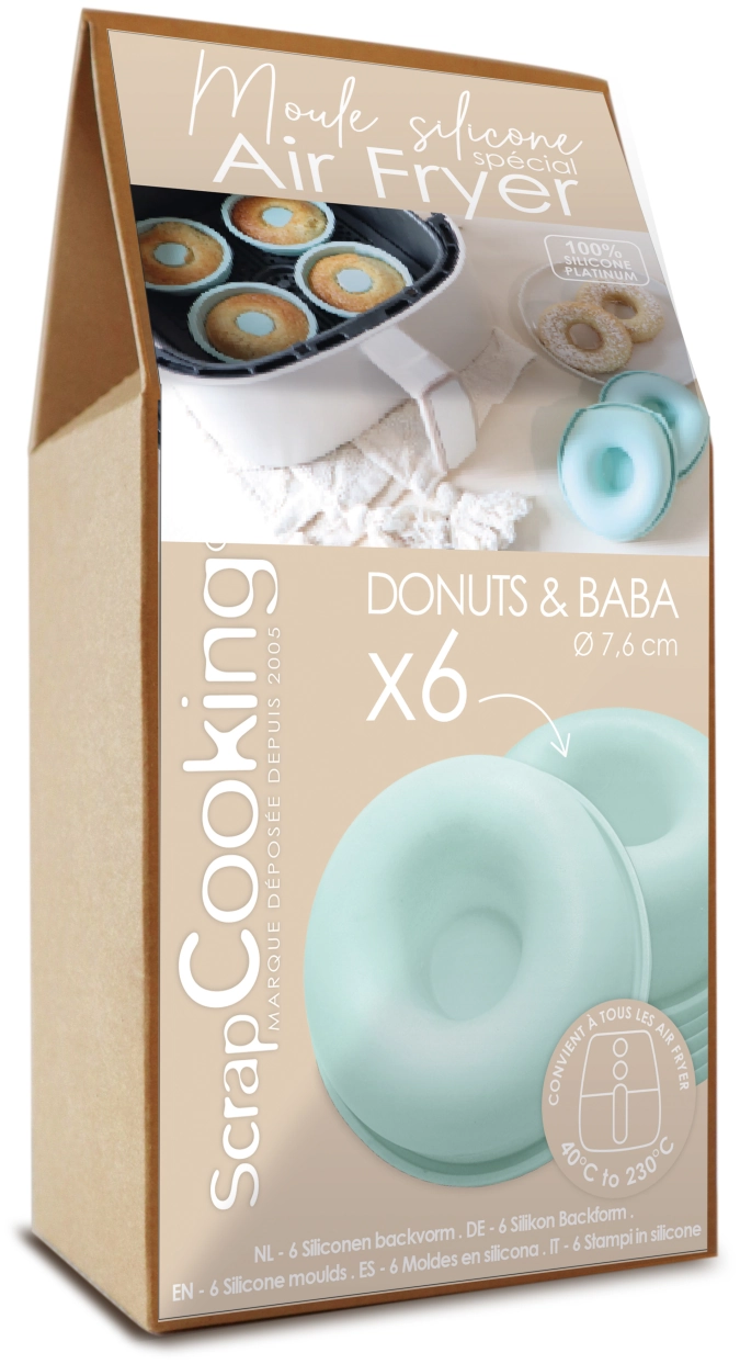 6er Set Backform für Heissluftfritteuse Donuts