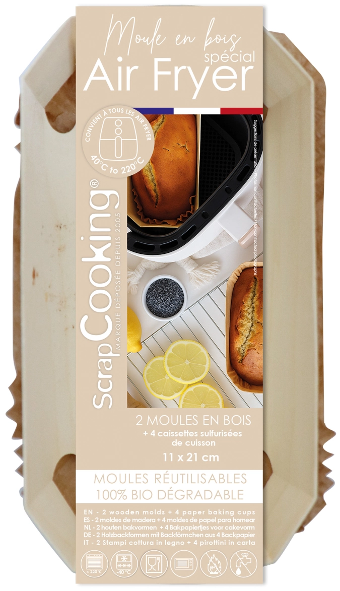 2er Set Backform für Heissluftfritteuse 4 Einlagen