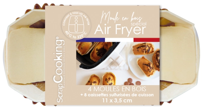 4er Set Backform für Heissluftfritteuse 8 Einlagen