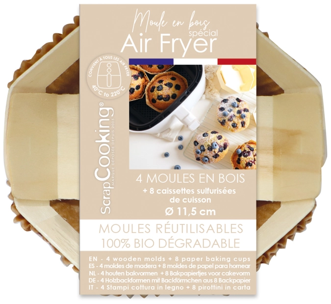 4er Set Backform für Heissluftfritteuse 8 Einlagen