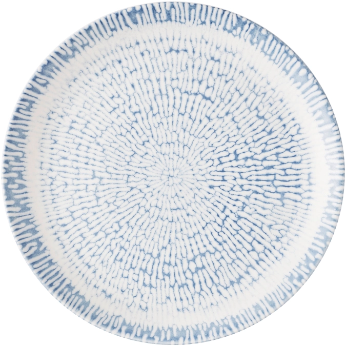 Assiette plate Cascade Indigo