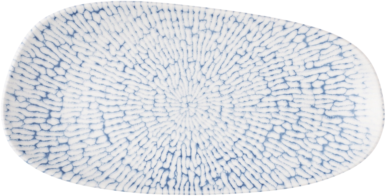 Assiette oblongue Cascade Indigo