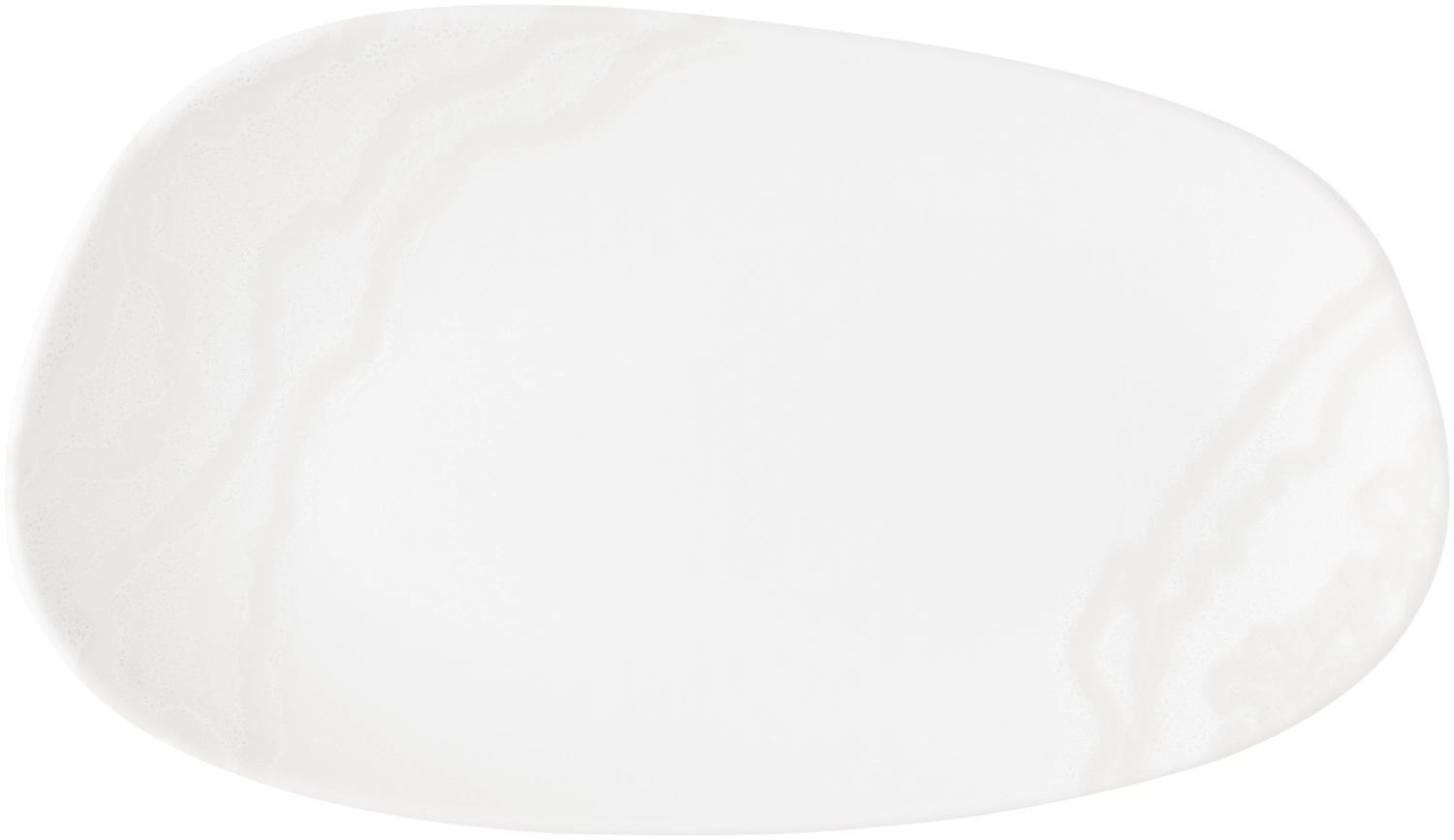 Plat oblong Tide White Opal Organic