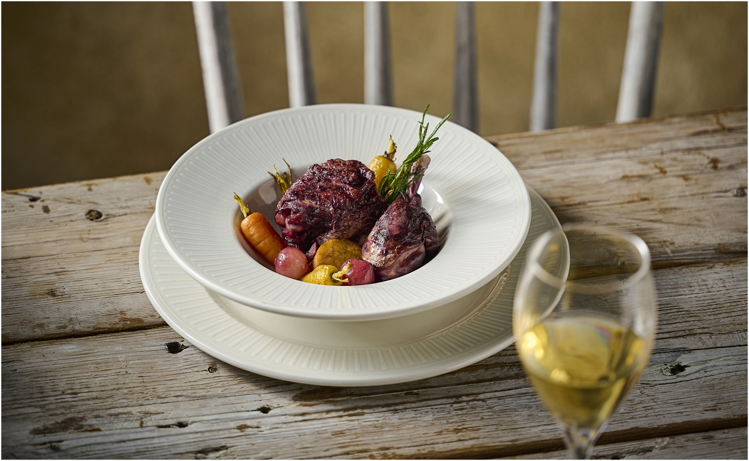 Bol à large rebord Era White