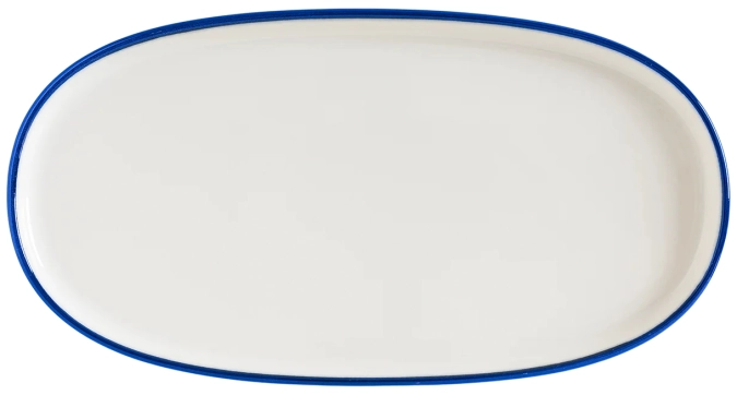 Assiette ovale Linea Blue Hygge